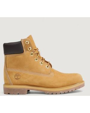 Timberland Ankle Boots With Leather Uppers & Lace-Up Closure For Casual Everyday Wear - Natural