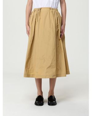 Fabiana Filippi Midi Aline Skirt With Drawstring - Natural