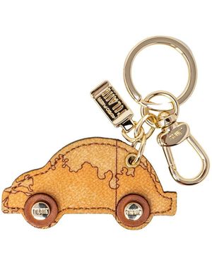 Alviero Martini 1A Classe Car Keychain Geo Map Style - Metallic