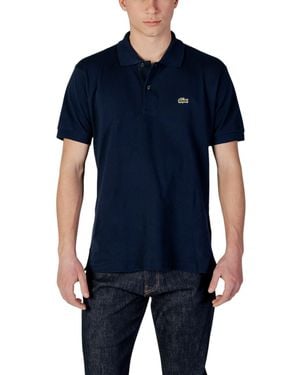 Lacoste Short Sleeve Button Polo Shirt - Blue