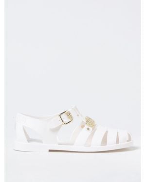 Moschino Fishnet Jelly Sandals Flat - White