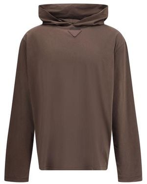 Prada Lightweight Hoodie - Brown