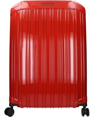 Piquadro Red Polycarbonate Luggage And Travel