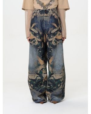 Acne Studios Printed Wide Leg Jeans - Blue