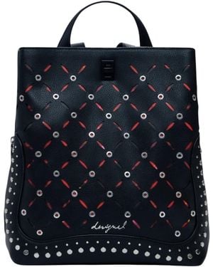 Desigual Elegant Polyurethane Tote Bag - Blue