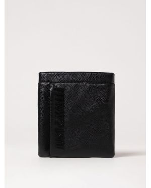 Just Cavalli Leather Crossbody Bag - Black