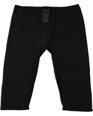 Dolce & Gabbana Logo Lace Lingerie Cropped Tight Underwear - Black