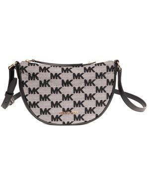 Michael Kors Fabric Across-Body Bag With Adjustable Shoulder Strap And Visible Logo - Black