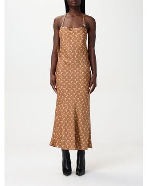 Marine Serre Crescent Moon Print Maxi Dress - Natural