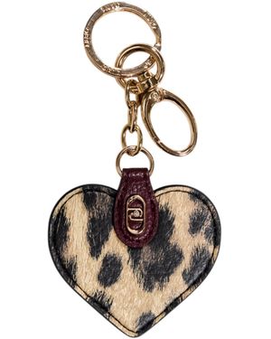 Liu Jo Leopard Pattern Key-Ring - White