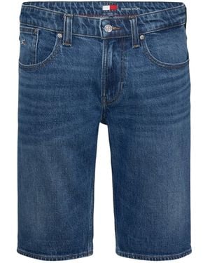 Tommy Hilfiger Zip And Button Cotton-Blend Shorts - Blue