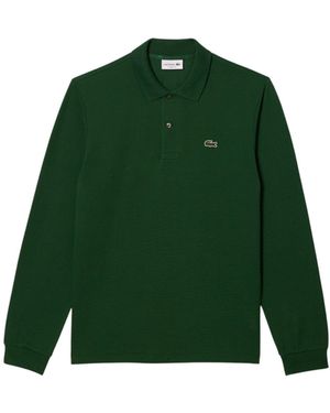 Lacoste Long Sleeve Polo Knitwear With Button Fastening - Green