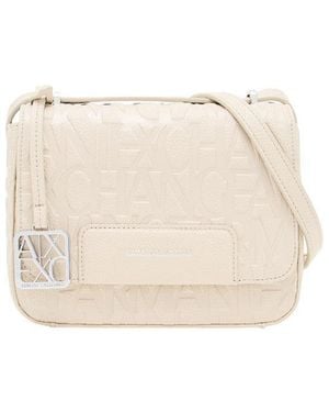 ARMANI EXCHANGE Shoulder Bag With Inside Pocket - Natural