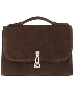 Gabriela Hearst Small Leather Crossbody Bag With Top Handle - Brown