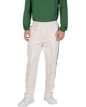 Lacoste Cotton Blend Trousers With Front Pockets - Green