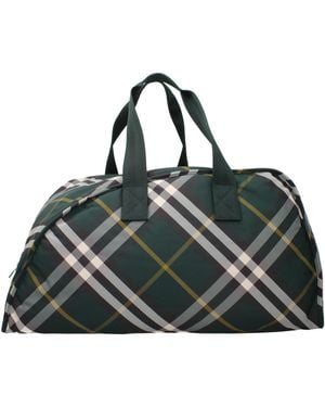 Burberry Green Fabric Luggage And Travel