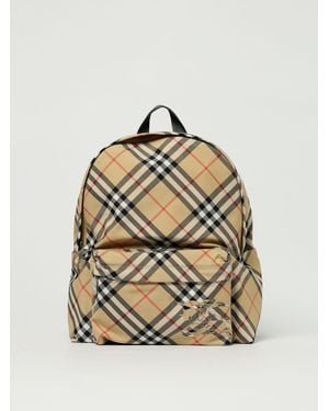 Burberry Stylish Plaid Pattern Backpack With Adjustable Straps For Everyday Essentials - Multicolour