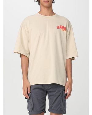 Alpha Industries Relaxed Fit Graphic Print Casual T-Shirt - Natural