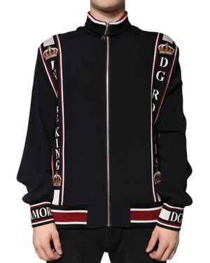 Dolce & Gabbana Zipup Track Jacket Dg King Amor G9Lm1T G7Uxl - Black