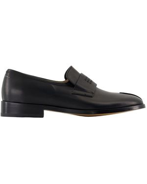 MM6 by Maison Margiela Leather Loafers - Black