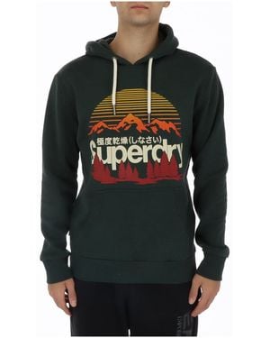 Superdry Mountain Graphic Hoodie Style - Black