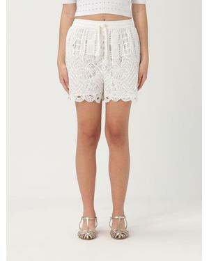 Pinko Lace Shorts Drawstring Waist - White