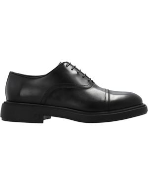 Ferragamo Lace-Up Leather Shoes - Black