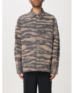 Jil Sander Zipup Silk Jacket Relaxed Fit - Grey
