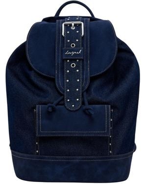 Desigual Stylish Multi-Texture Tote Bag - Blue