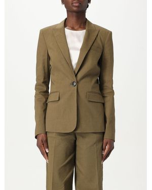 Pinko Linen Blazer Slim Fit Notch Lapel - Green
