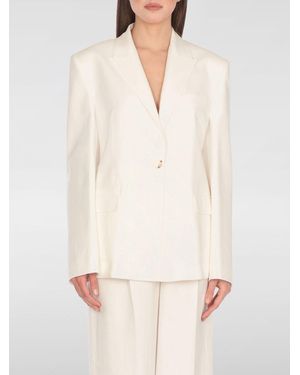 Pinko Elegant Blazer With Notched Lapels And Classic Fit - White