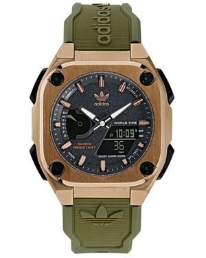 adidas Green Silicone Watch - Metallic