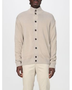 Zanone High Neck Cardigan Jumper - Natural