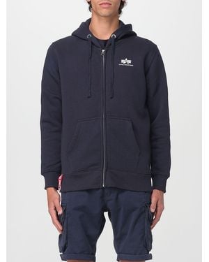Alpha Industries Hooded Full Zip Sweatshirt - Blue
