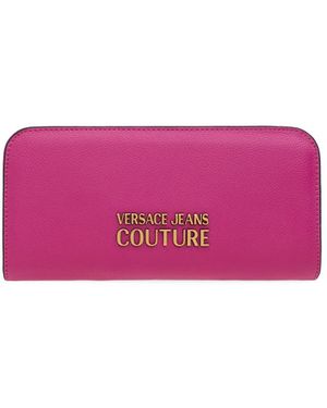 Versace Jeans Couture Zip Synthetic Wallet - Purple