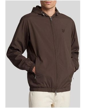 Lyle & Scott Hooded Track Top Lm601 - Brown