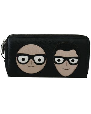 Dolce & Gabbana Elegant Leather Continental Wallet - Black