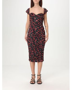 Mar De Margaritas Ruched Floral Print Midi Dress - Red