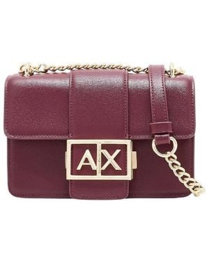 ARMANI EXCHANGE Polyester Shoulder Bag With Inside Pocket - Red
