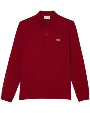 Lacoste Long Sleeve Polo Shirt With Button Fastening - Red