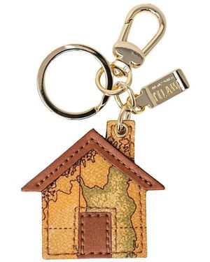 Alviero Martini 1A Classe Geo Map House Keychain - White