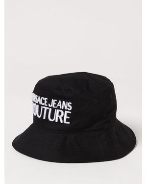 Versace Bucket Hat Embroidered Logo - Black