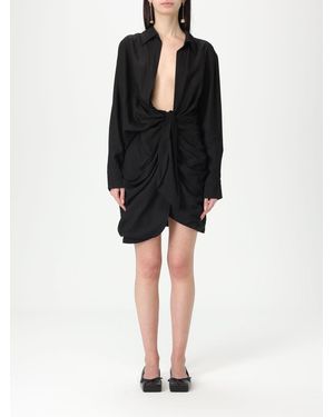 Jacquemus La Robe Pablo Shirt Mini Dress - Black
