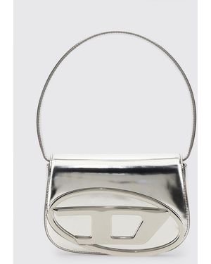 DIESEL 1Dr Metal Bag Top Zip Closure - White