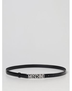 Moschino Leather Belt - Grey