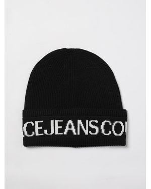 Versace Rib Knit Beanie Hat - Black