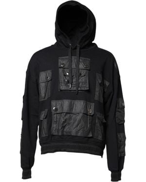 Dolce & Gabbana Multipocket Hooded Sweatshirt - Black