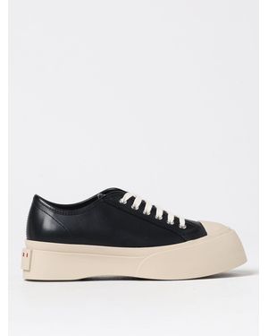 Marni Platform Leather Trainers - Black