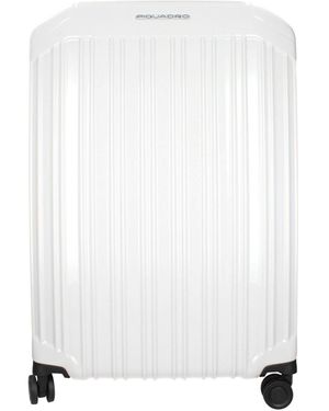 Piquadro Grey Polycarbonate Luggage And Travel - White