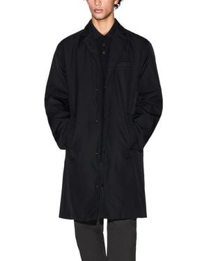 ARMANI EXCHANGE Lapel Collar V-Neck Blazer With Front Pockets - Black